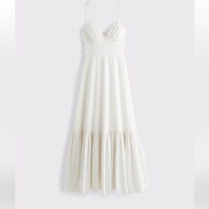Abercrombie & Fitch Tie-Strap Tiered Maxi Dress